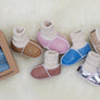 BABY SHEEPSKIN SLIPPER SOCKS - SILVER
