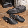 TROY Mens Leather Mule Slippers